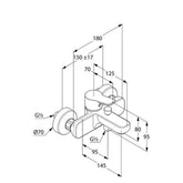 KLUDI "Pure & Easy" Badewannen-Einhebelmischer (chrom)